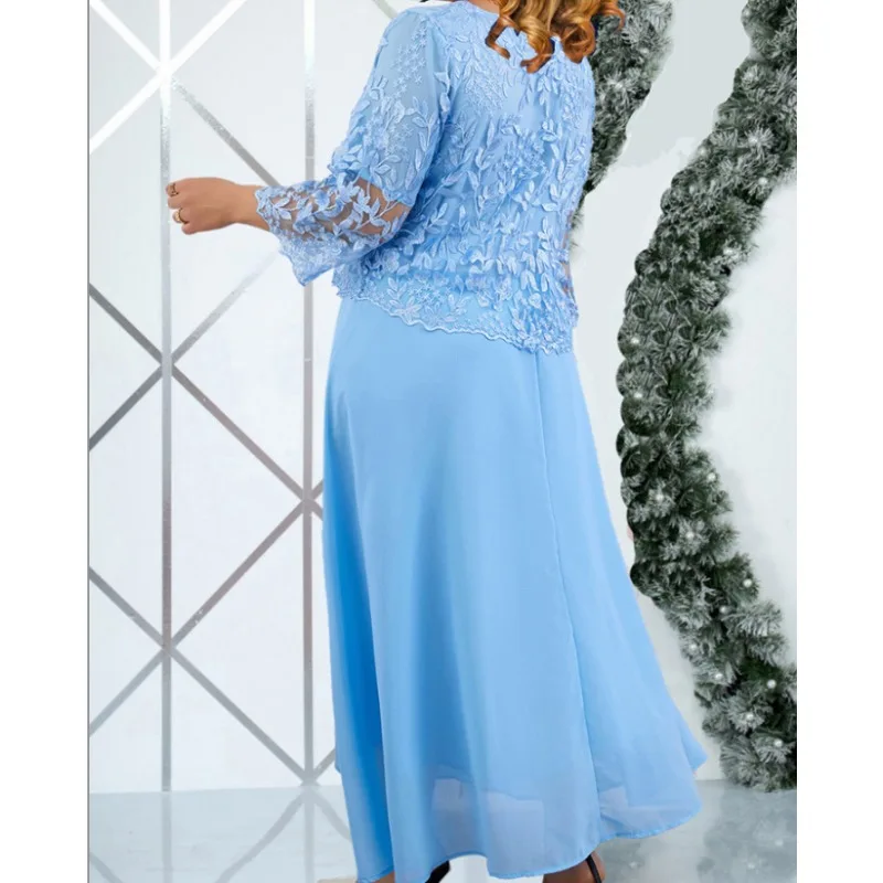 Women'S Casual Fashion Lace Embroidery Medium Long Length Two Piece Set Dress Ropa De Mujer Vestidos Para Mujer Elegant Dresses
Women'S Casual Fashion Lace Embroidery Medium Long Length Two Piece Set Dress Ropa De Mujer Vestidos Para Mujer Elegant Dresses