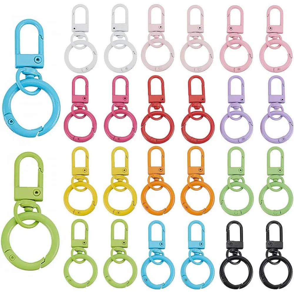24pcs Metal Lobster Claw Clasps 12 Colors Swivel Clasps Alloy Swivel Lobster Clasp Lanyard Swivel Snap Hooks Backpack Charms
24pcs Metal Lobster Claw Clasps 12 Colors Swivel Clasps Alloy Swivel Lobster Clasp Lanyard Swivel Snap Hooks Backpack Charms