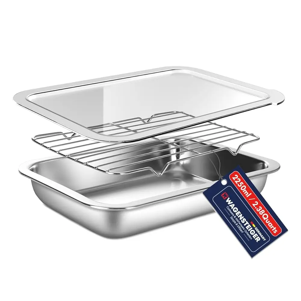 Stainl Steel Food Prep Container Set With Ra & Transparent Lid, Catering & Buffet Party Pans, Hotel Pans, Food Storage (10.63 X
Stainl Steel Food Prep Container Set With Ra & Transparent Lid, Catering & Buffet Party Pans, Hotel Pans, Food Storage (10.63 X