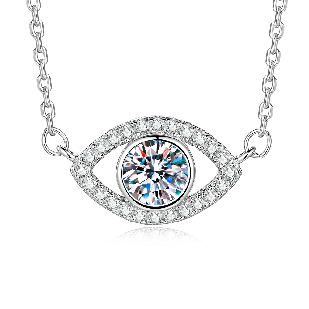 D Color 1CT Moissanite Necklace S925 Sterling Silver Devil's Eye Pendant Necklace for Woman Birthday Party High-End Jewelry Gift
D Color 1CT Moissanite Necklace S925 Sterling Silver Devil's Eye Pendant Necklace for Woman Birthday Party High-End Jewelry Gift