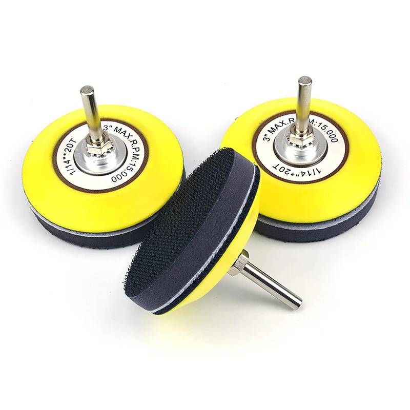 3 Inch (75mm) Hook and Loop Sanding Pad for Sanding Discs with 6mm Dia Shank Drill Attachment + Buffering Pad(3 Pack)
3 Inch (75mm) Hook and Loop Sanding Pad for Sanding Discs with 6mm Dia Shank Drill Attachment + Buffering Pad(3 Pack)