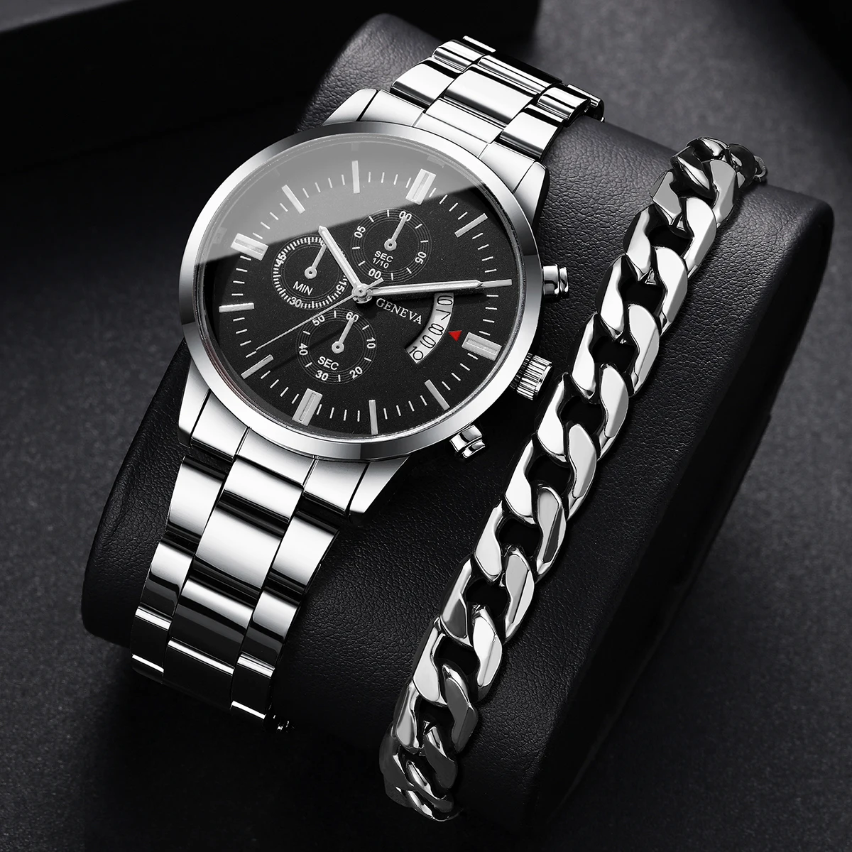 2PCS/Set Fashion Men Business Watches Male Calendar Quartz Watch Bracelet Set Relogio Masculino
2PCS/Set Fashion Men Business Watches Male Calendar Quartz Watch Bracelet Set Relogio Masculino