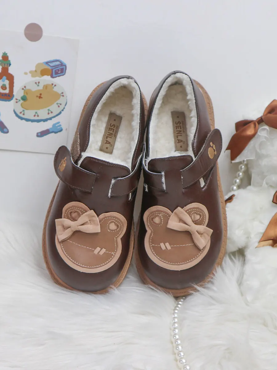 Japanese Cute Sweet Original Winter Velvet Cotton Shoe Lo Shoes Big Head Shoes Lolita Bear Shoe Round Head Small Leather Shoes
Japanese Cute Sweet Original Winter Velvet Cotton Shoe Lo Shoes Big Head Shoes Lolita Bear Shoe Round Head Small Leather Shoes