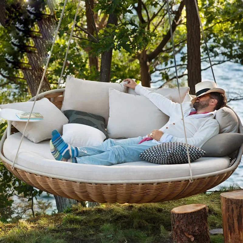 Outdoor Bird's Nest Swing Rattan Round Hanging Chair Garden Double Sofa Round Bed
Outdoor Bird's Nest Swing Rattan Round Hanging Chair Garden Double Sofa Round Bed