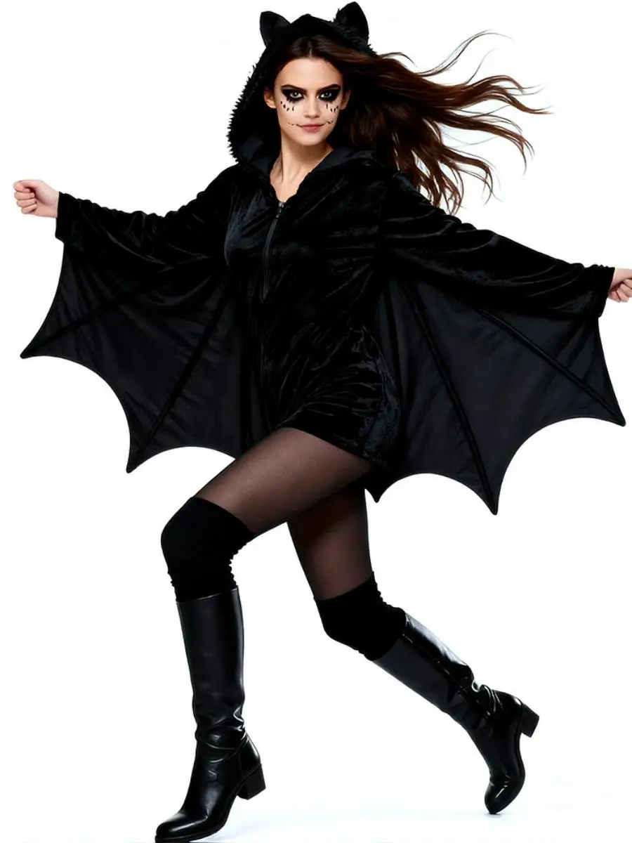 Одинаковый комбинезон с летучей мышью для родителей и детей, костюм на Хэллоуин, костюм для косплея, сценический наряд, ролевой наряд, материал полиэстера
Одинаковый комбинезон с летучей мышью для родителей и детей, костюм на Хэллоуин, костюм для косплея, сценический наряд, ролевой наряд, материал полиэстера