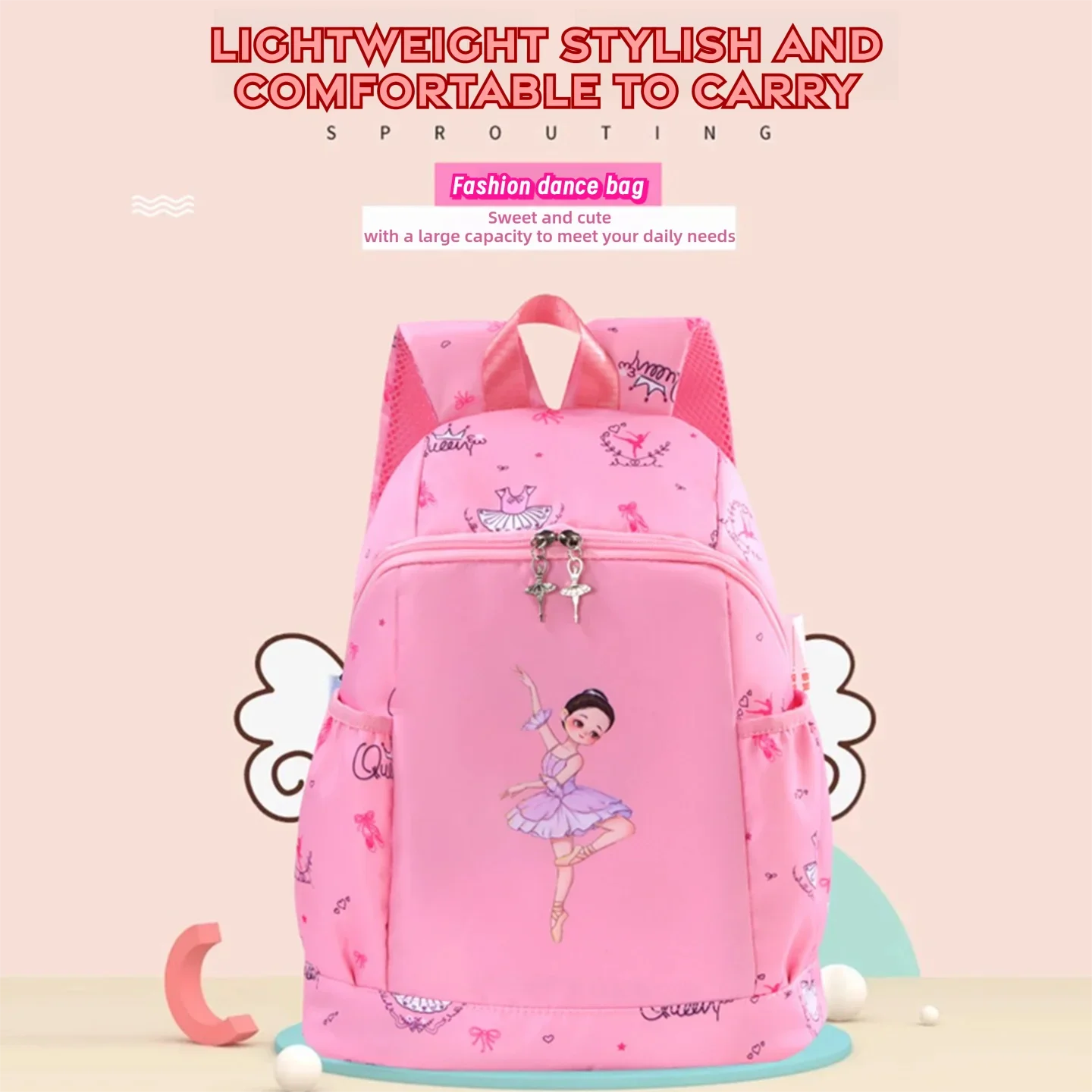 Toddler Girls Princess Ballerina Backpack Nylon Ballet Dance Bag Pink and Purple Dance Practice Travel Bags
Toddler Girls Princess Ballerina Backpack Nylon Ballet Dance Bag Pink and Purple Dance Practice Travel Bags