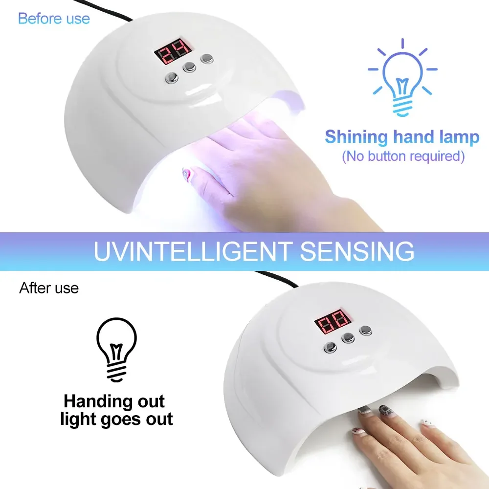 UV LED Nail Lamp Professional Nail Dryer For Gel Polish Led Lamp For Gel Nails 3 Timers White
UV LED Nail Lamp Professional Nail Dryer For Gel Polish Led Lamp For Gel Nails 3 Timers White