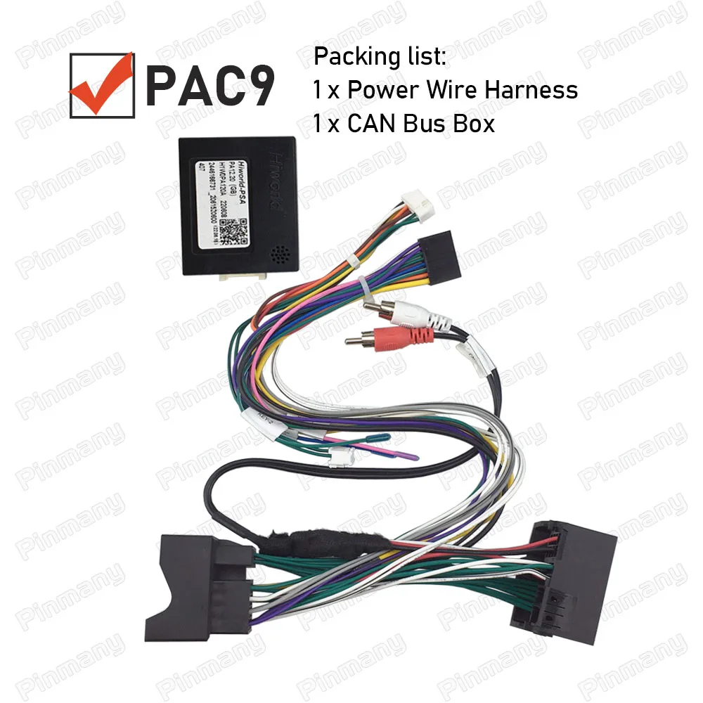 Car stereo Cable Adapter Android head Unit Power Wire Harness Plug socket connector Hiworld CAN Bus Decoder PAC9 For Peugeot 407
Car stereo Cable Adapter Android head Unit Power Wire Harness Plug socket connector Hiworld CAN Bus Decoder PAC9 For Peugeot 407