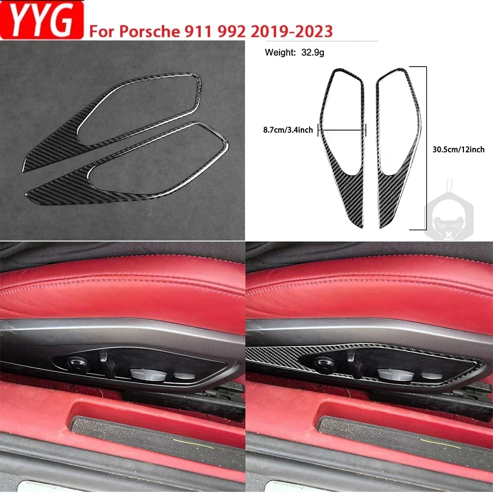 For Porsche 911 992 2019-2023 Seat adjustment frame Interior Real Soft Carbon Fiber Stickers Trim Auto Decoration Accessories
For Porsche 911 992 2019-2023 Seat adjustment frame Interior Real Soft Carbon Fiber Stickers Trim Auto Decoration Accessories