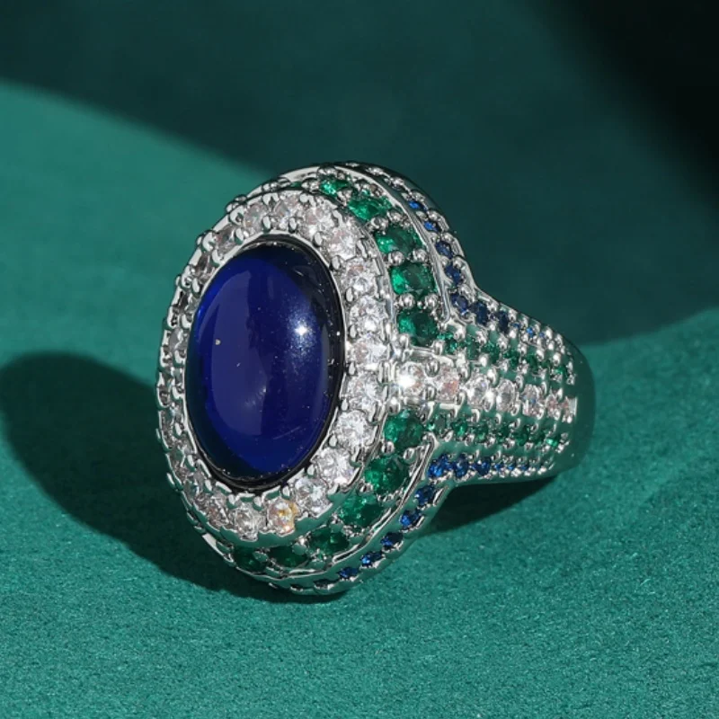 Vintage Silver Color Crystal Blue Ring Sapphire Oval Stone Rhinestone Accessories Women Luxury Quality Jewelry Wedding 2026
Vintage Silver Color Crystal Blue Ring Sapphire Oval Stone Rhinestone Accessories Women Luxury Quality Jewelry Wedding 2026