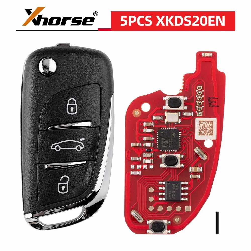 5 шт./лот XHORSE XKDS20EN Проводной пульт дистанционного управления второго поколения в стиле DS, 3 кнопки, поддержка беспроводного программирования
5 шт./лот XHORSE XKDS20EN Проводной пульт дистанционного управления второго поколения в стиле DS, 3 кнопки, поддержка беспроводного программирования