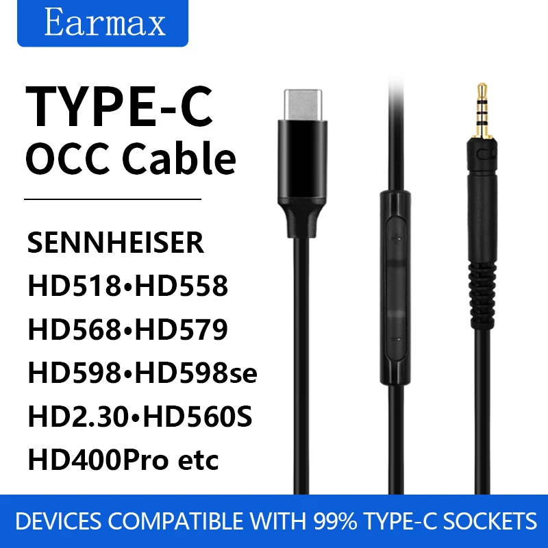 For Sennheiser HD518 HD558 HD598 HD598SE HD560S HD400pro Earphones Replaceable TYPE-C to HD598 Upgrade Cable
For Sennheiser HD518 HD558 HD598 HD598SE HD560S HD400pro Earphones Replaceable TYPE-C to HD598 Upgrade Cable