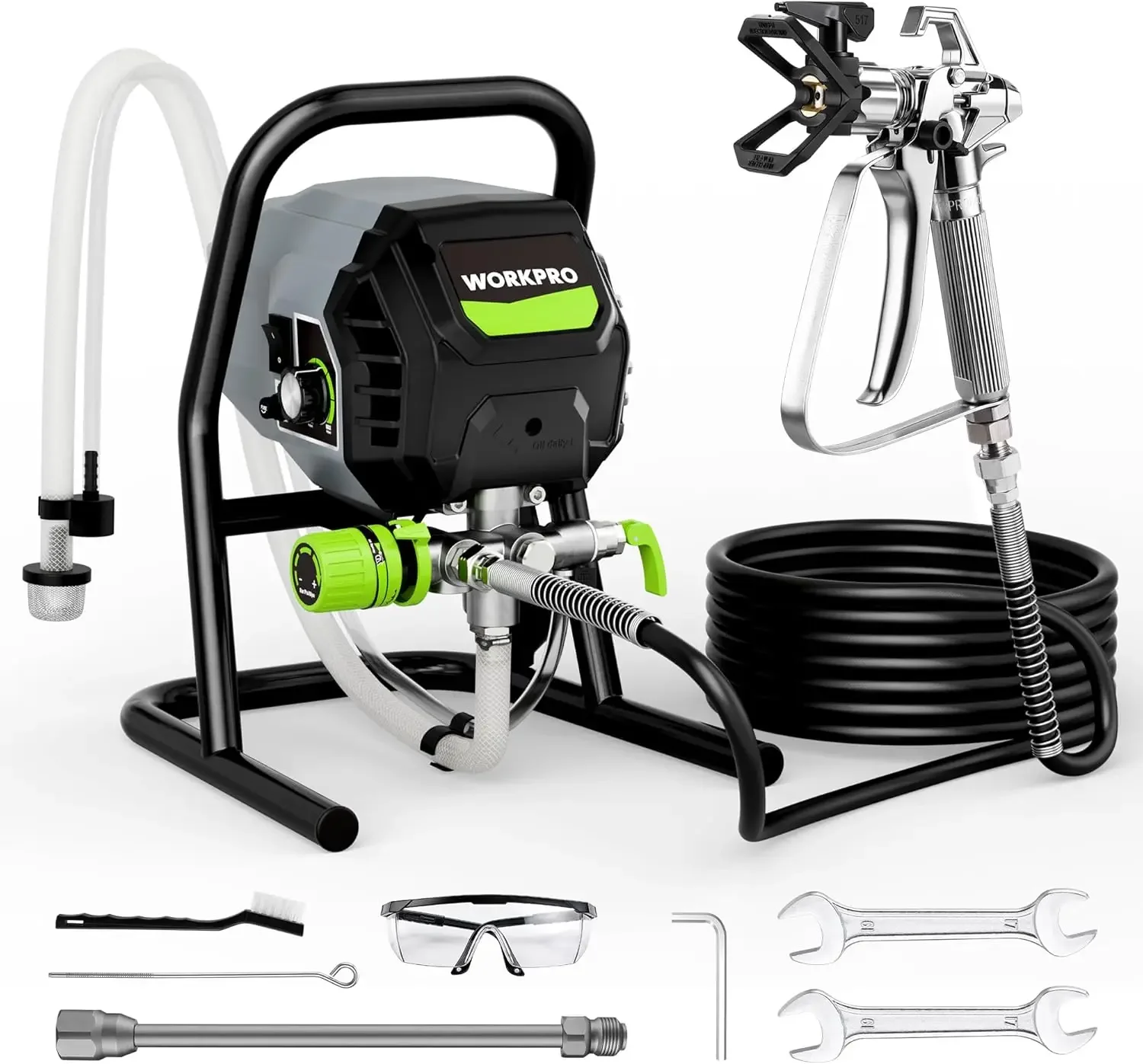 700W Airless Paint Sprayer, 2900PSI High Efficiency Thinning-Free Electric Paint Sprayer with Extension Rod, Paint Sprayer for H
700W Airless Paint Sprayer, 2900PSI High Efficiency Thinning-Free Electric Paint Sprayer with Extension Rod, Paint Sprayer for H