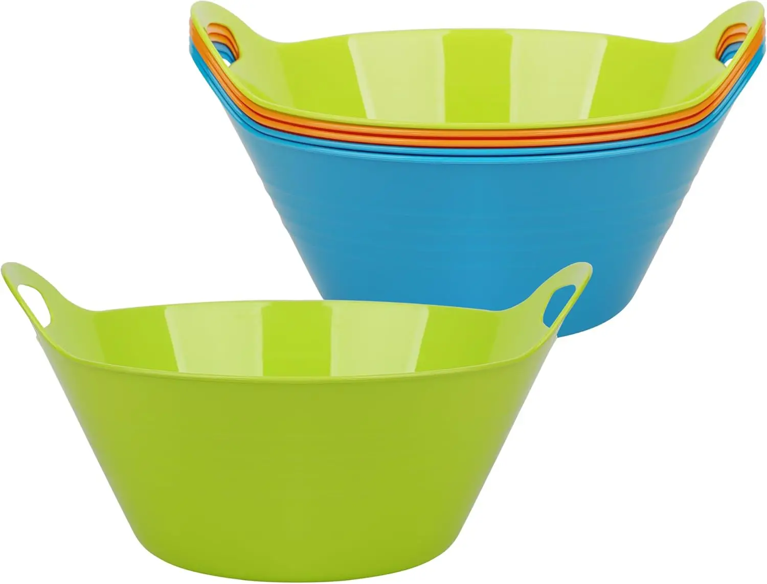 6 Pack Large Plastic Serving Bowls with Handles for Party, Salad, Fruit, Cereal, Chip, Microwave Safe
6 Pack Large Plastic Serving Bowls with Handles for Party, Salad, Fruit, Cereal, Chip, Microwave Safe