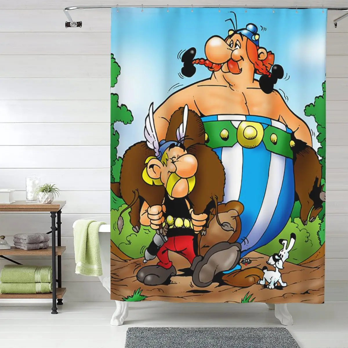 Asterix ObelixShower Curtain Bathroom Polyester Waterproof Bath Curtains with Hooks
Asterix ObelixShower Curtain Bathroom Polyester Waterproof Bath Curtains with Hooks