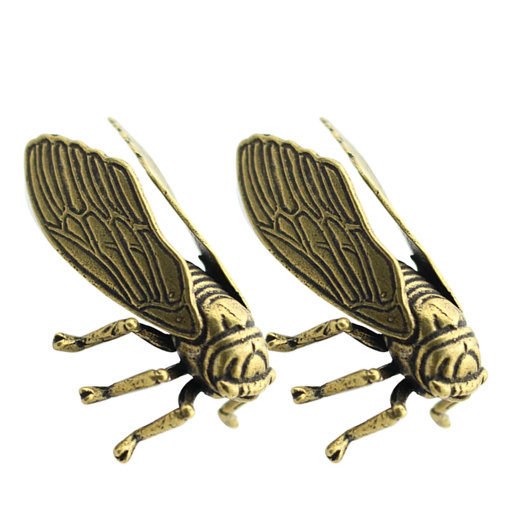 2 Pcs Cicada Figurines Desktop Decor Small Animal Statues Indoor Retro Brass Animal Statues Adornment Creative Ornament
2 Pcs Cicada Figurines Desktop Decor Small Animal Statues Indoor Retro Brass Animal Statues Adornment Creative Ornament