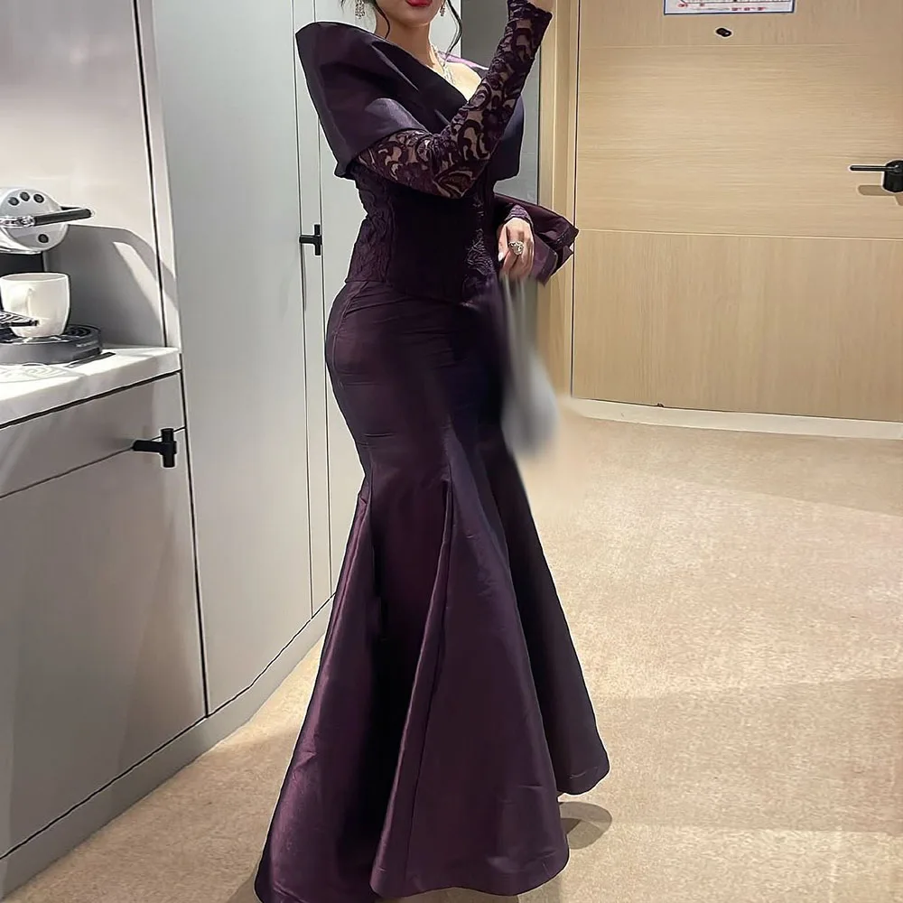 Customized A-Line Prom Dresses Floor-Length Off The Shoulder Full Sleeve Evening Gown Simple Fashion Lace Draped Party Gown
Customized A-Line Prom Dresses Floor-Length Off The Shoulder Full Sleeve Evening Gown Simple Fashion Lace Draped Party Gown