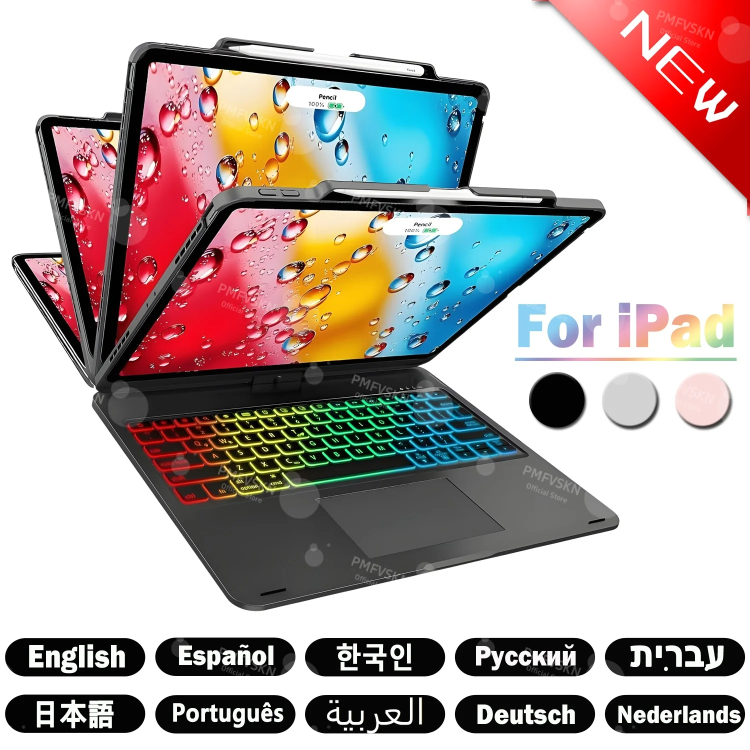 Magic Keyboard For iPad Air 11 13 M3 M2 11th Generation A16 2025 10th Gen Air 5 4 360° Tablet Case For iPad Pro 11 12.9 13 M4 M2
Magic Keyboard For iPad Air 11 13 M3 M2 11th Generation A16 2025 10th Gen Air 5 4 360° Tablet Case For iPad Pro 11 12.9 13 M4 M2