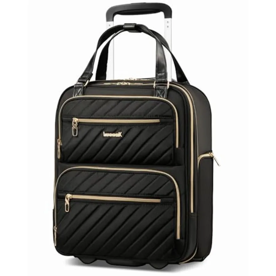 Underseat Carry On Luggage with Wheels, UDK Stylish Lightweight Under Seat Luggage, Soft Sided Personal Item Suitcase for Short
Underseat Carry On Luggage with Wheels, UDK Stylish Lightweight Under Seat Luggage, Soft Sided Personal Item Suitcase for Short