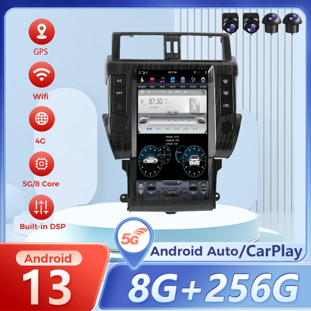 Android Auto Car Android 13 For Toyota Land Cruiser Prado 150 2014-2017 Carplay Radio Screen Multimedia Video Player Head Unit
Android Auto Car Android 13 For Toyota Land Cruiser Prado 150 2014-2017 Carplay Radio Screen Multimedia Video Player Head Unit