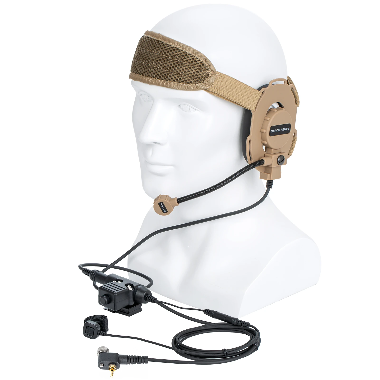 Brown HD03 Tactical Bowman Elite II Walkie Falkie Radio Headset with Finger Microphone and U94 PTT Adapter for MOTOROLA MTP850
Brown HD03 Tactical Bowman Elite II Walkie Falkie Radio Headset with Finger Microphone and U94 PTT Adapter for MOTOROLA MTP850
