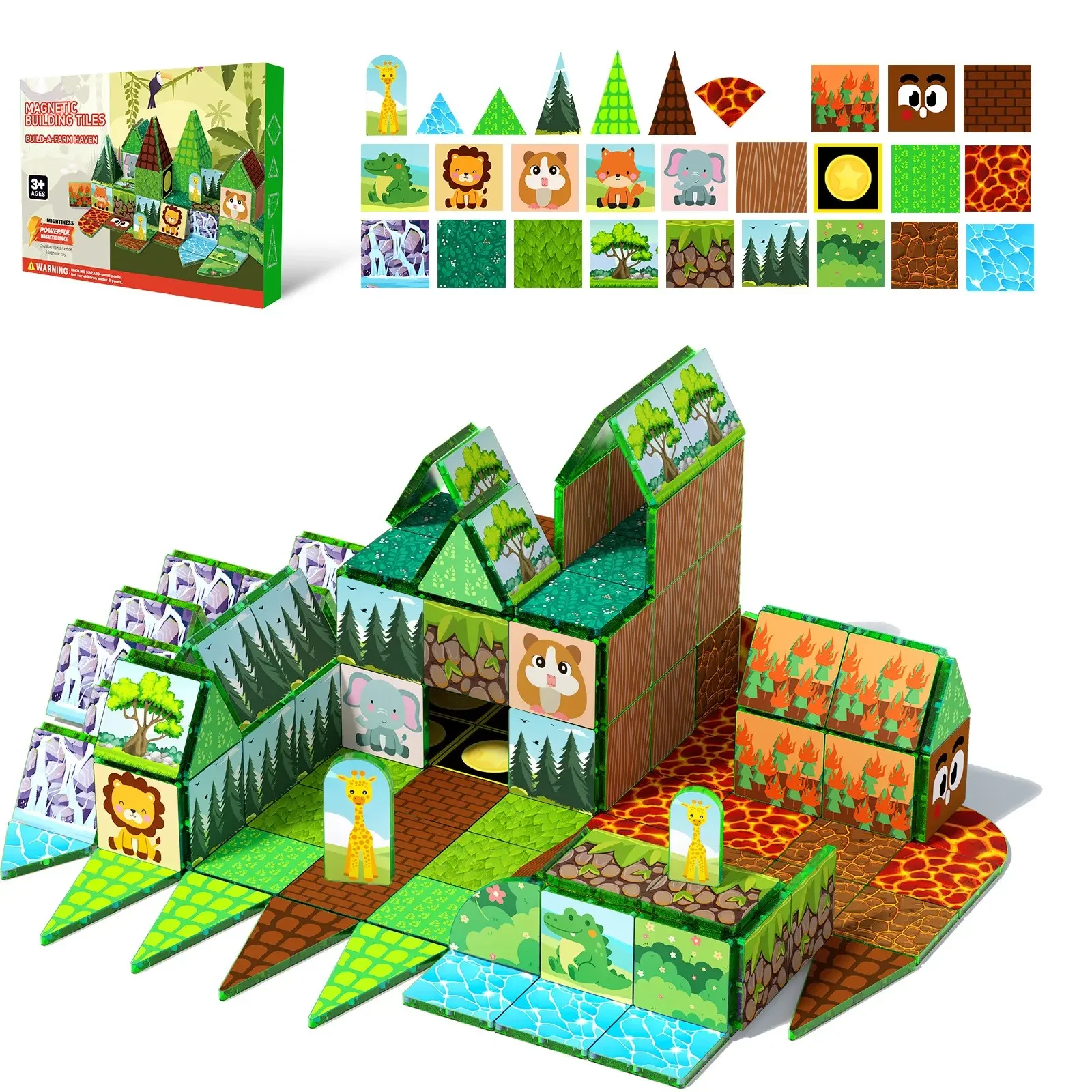 Magnetic Tiles Building Blocks 48PCS/52PCS | STEM Montessori Sensory Toys Large Creative Construction | Birthday & Holiday Gifts
Magnetic Tiles Building Blocks 48PCS/52PCS | STEM Montessori Sensory Toys Large Creative Construction | Birthday & Holiday Gifts