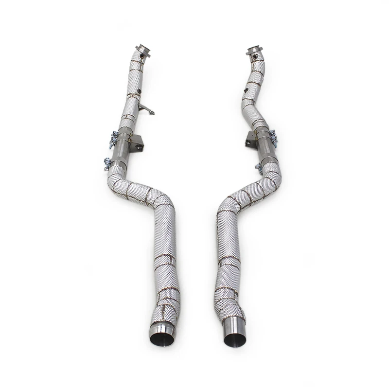 Custom Stainless Steel Heat Shield Header Downpipe For Mercedes-Benz CLS63/CLS63S AMG 2007-2017 Tuning Auto Exhaust System
