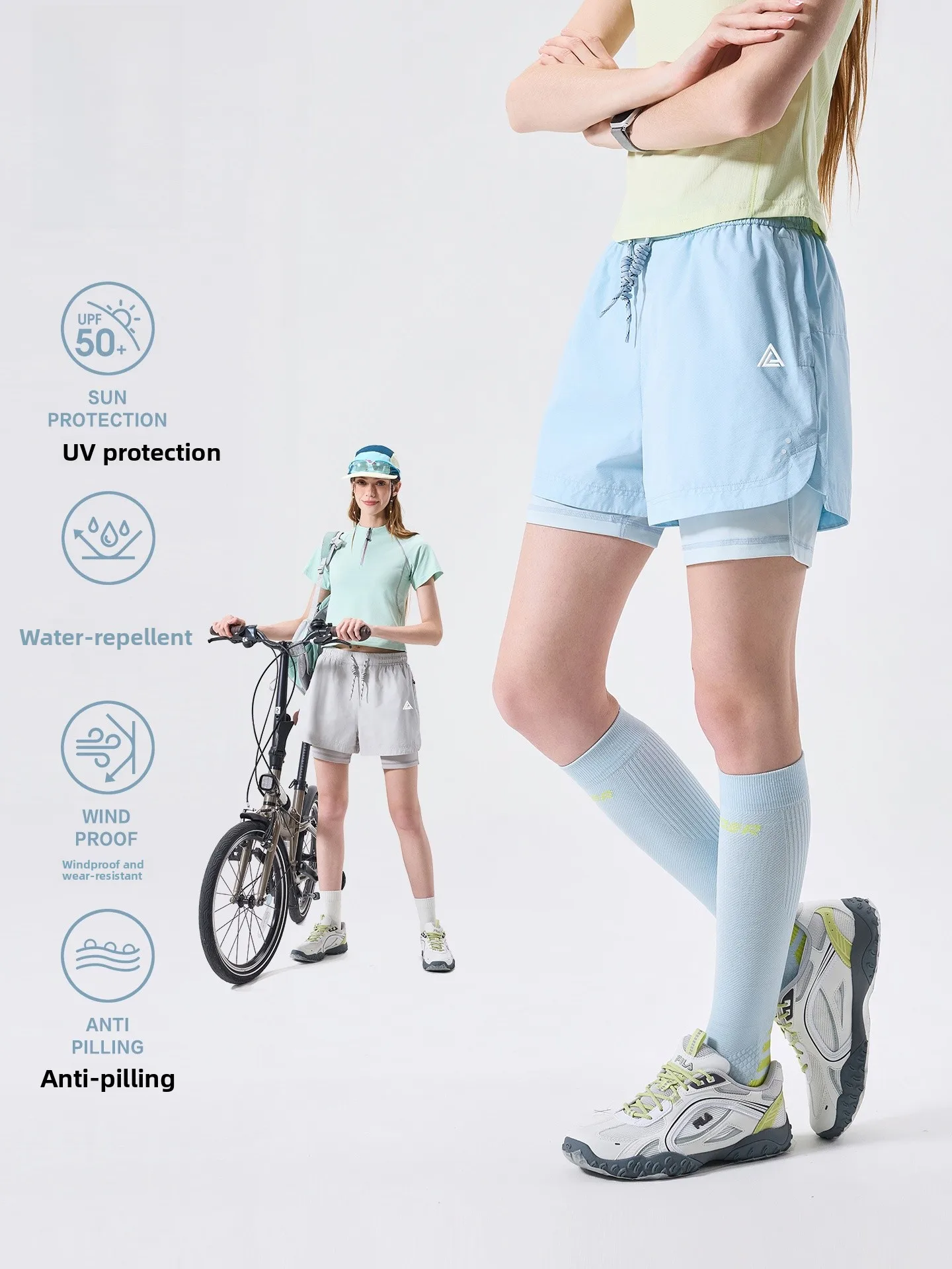 LAZY DAY Outdoor UPF50 Anti-Uv Two-In-One Shorts Women's Summer Windproof Waterproof Sports Five-Quarter Length Pants
LAZY DAY Outdoor UPF50 Anti-Uv Two-In-One Shorts Women's Summer Windproof Waterproof Sports Five-Quarter Length Pants