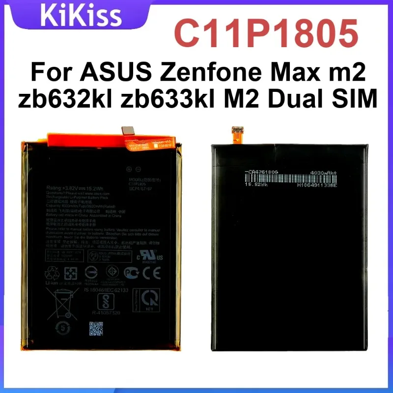 Battery C11P1805 for ASUS Zenfone MAX (M2) X01AD ZB632KL ZB633KL High Quality Mobile Phone Battery Bateria Warranty + NO
Battery C11P1805 for ASUS Zenfone MAX (M2) X01AD ZB632KL ZB633KL High Quality Mobile Phone Battery Bateria Warranty + NO