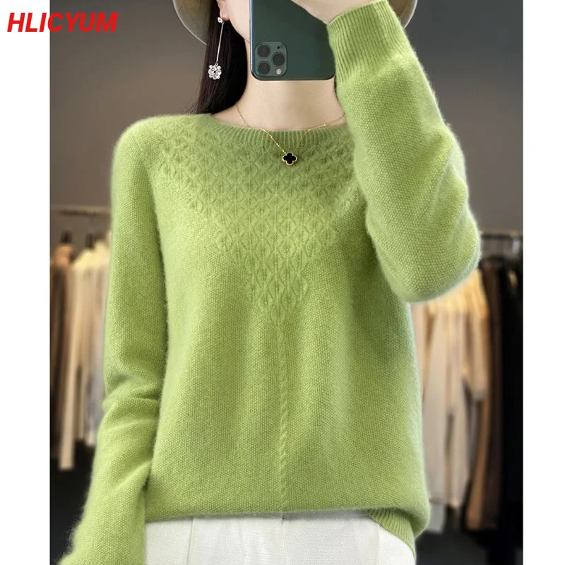 Women's Sweater Casual Solid Color Knitted Cashmere Sweater Round Neck 100% Wool Blouse All-Match Hollow Pullover Long Sleeves
Women's Sweater Casual Solid Color Knitted Cashmere Sweater Round Neck 100% Wool Blouse All-Match Hollow Pullover Long Sleeves