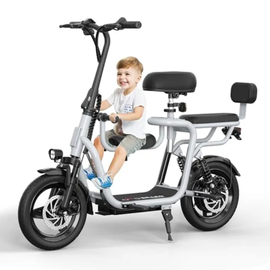 Electric Scooter with Seat for Adult, 36V/48V, 500W/750W Motor, 20 Mile Range, 17.4/18.75mph, Dual Brakes, 14 Tires, Black/Gray
Electric Scooter with Seat for Adult, 36V/48V, 500W/750W Motor, 20 Mile Range, 17.4/18.75mph, Dual Brakes, 14 Tires, Black/Gray