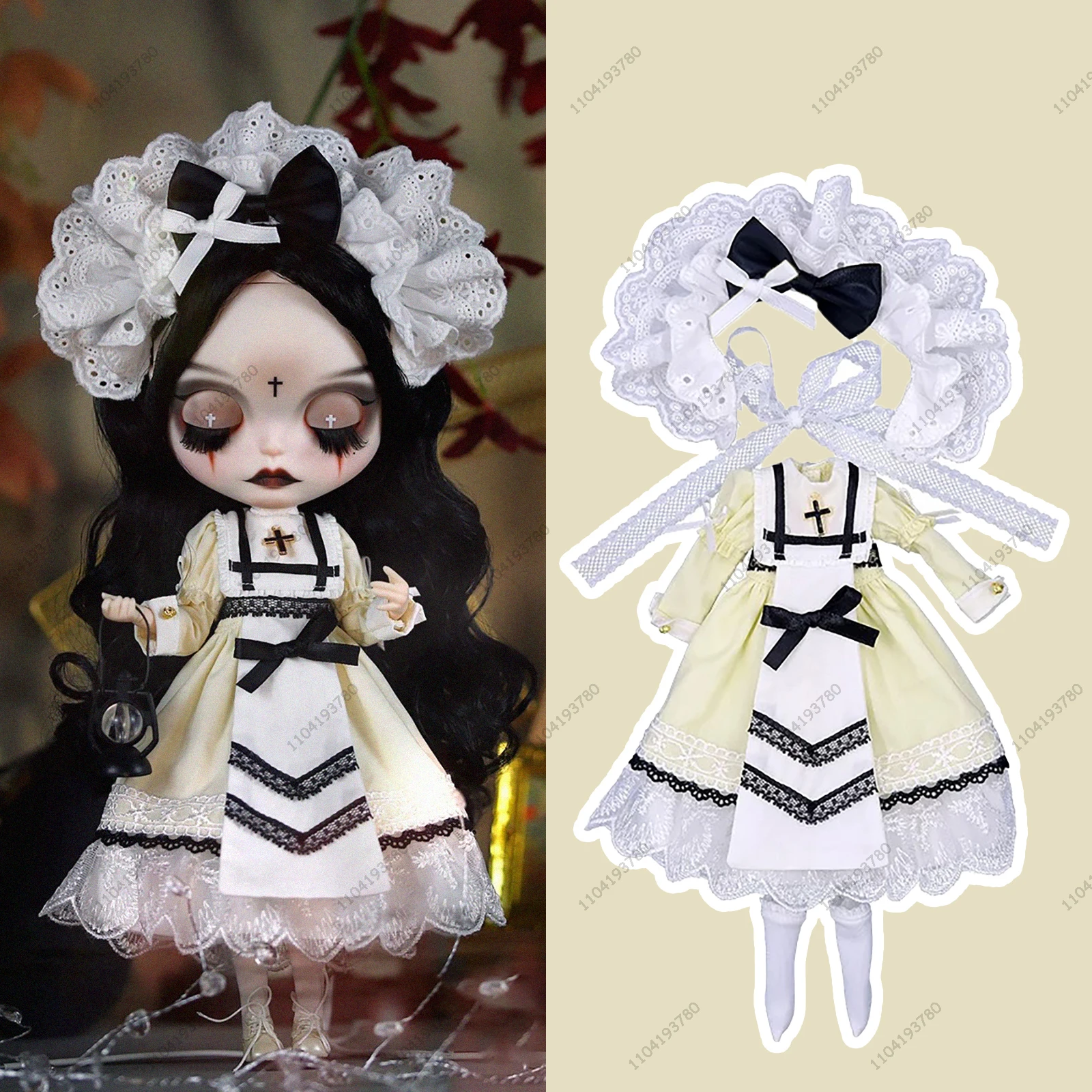 Blyth Doll 19 Joints Body 30CM 1/6 Doll Clothes Azone Refreshing Light Yellow Nun Dress Cathedral Theme Suit Dress Girl Gift Toy
Blyth Doll 19 Joints Body 30CM 1/6 Doll Clothes Azone Refreshing Light Yellow Nun Dress Cathedral Theme Suit Dress Girl Gift Toy