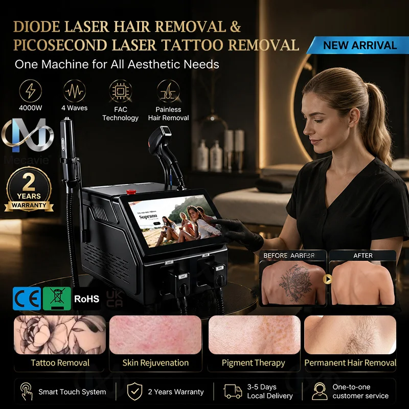 Portable 2 In 1 Picosecond 808Nm Diode Laser Machine Professional Tattoo Removal Hair Removal Device Skin Rejuvenation Anti Agin
Portable 2 In 1 Picosecond 808Nm Diode Laser Machine Professional Tattoo Removal Hair Removal Device Skin Rejuvenation Anti Agin