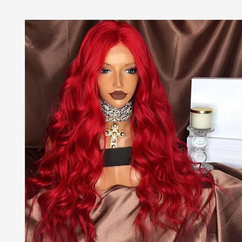 European and American Style Women's Wig with Middle Part Bangs, Big Waves, Bright Red Long Curly Hair, Anime Halloween Wig
European and American Style Women's Wig with Middle Part Bangs, Big Waves, Bright Red Long Curly Hair, Anime Halloween Wig