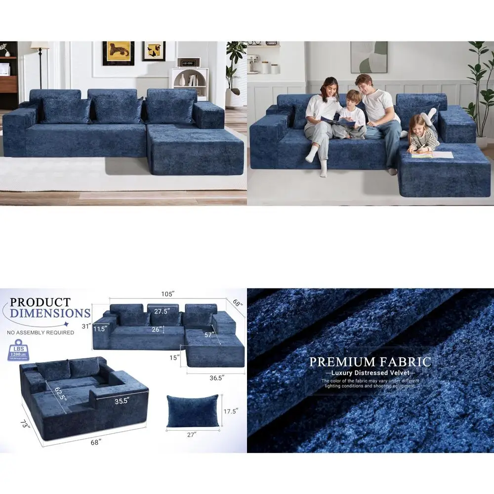L-Shape Modular Sofa Sectional for Living Room - Deep Seating, Comfortable, No Assembly Needed
L-Shape Modular Sofa Sectional for Living Room - Deep Seating, Comfortable, No Assembly Needed