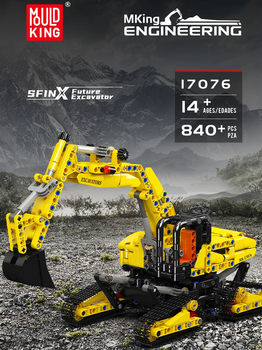 New Technical Mould King Truck Building Blocks Enginerring The Future Excavator 17076 for Adults Brick Toys Set Kids Gifts
New Technical Mould King Truck Building Blocks Enginerring The Future Excavator 17076 for Adults Brick Toys Set Kids Gifts
