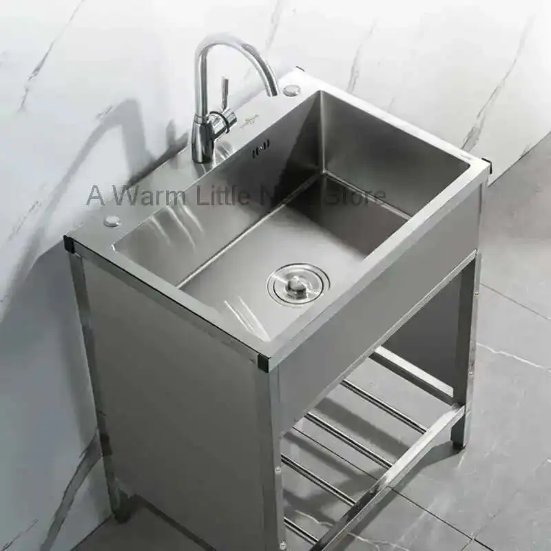 Stainless Steel Kitchen Sinks Kitchen Sink Household with Fence Bracket Handmade Vegetable Single Washing Sinks Dishwashing Sink
Stainless Steel Kitchen Sinks Kitchen Sink Household with Fence Bracket Handmade Vegetable Single Washing Sinks Dishwashing Sink