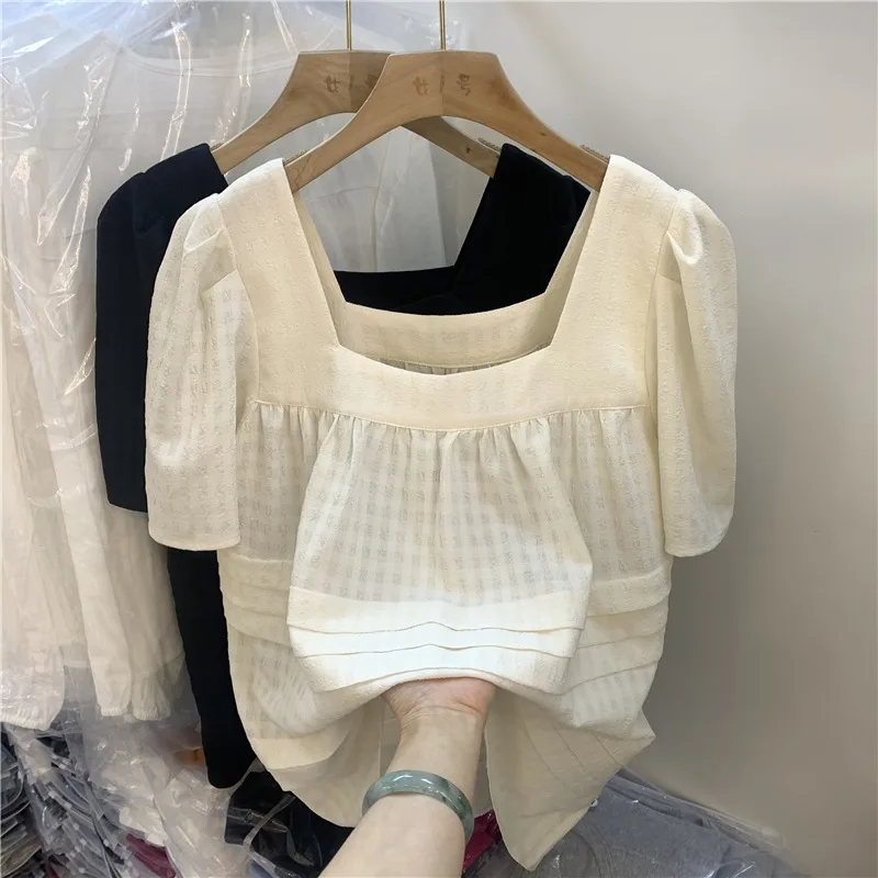 plus Size 300 Pounds Women's Shirt Summer Lazy Style Square Collar Bubble Sleeve Top Age Reduction Fashionable Trendy Small S...
plus Size 300 Pounds Women's Shirt Summer Lazy Style Square Collar Bubble Sleeve Top Age Reduction Fashionable Trendy Small S...
