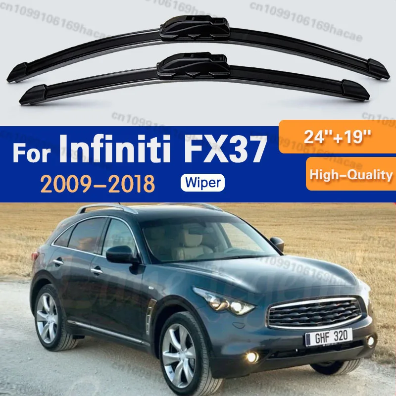 For Infiniti FX37 2009 - 2018 2010 2011 2PCS Car Front Wiper Blades Windshield Windscreen Window Wiper 24"+19" Car Accessories
For Infiniti FX37 2009 - 2018 2010 2011 2PCS Car Front Wiper Blades Windshield Windscreen Window Wiper 24"+19" Car Accessories