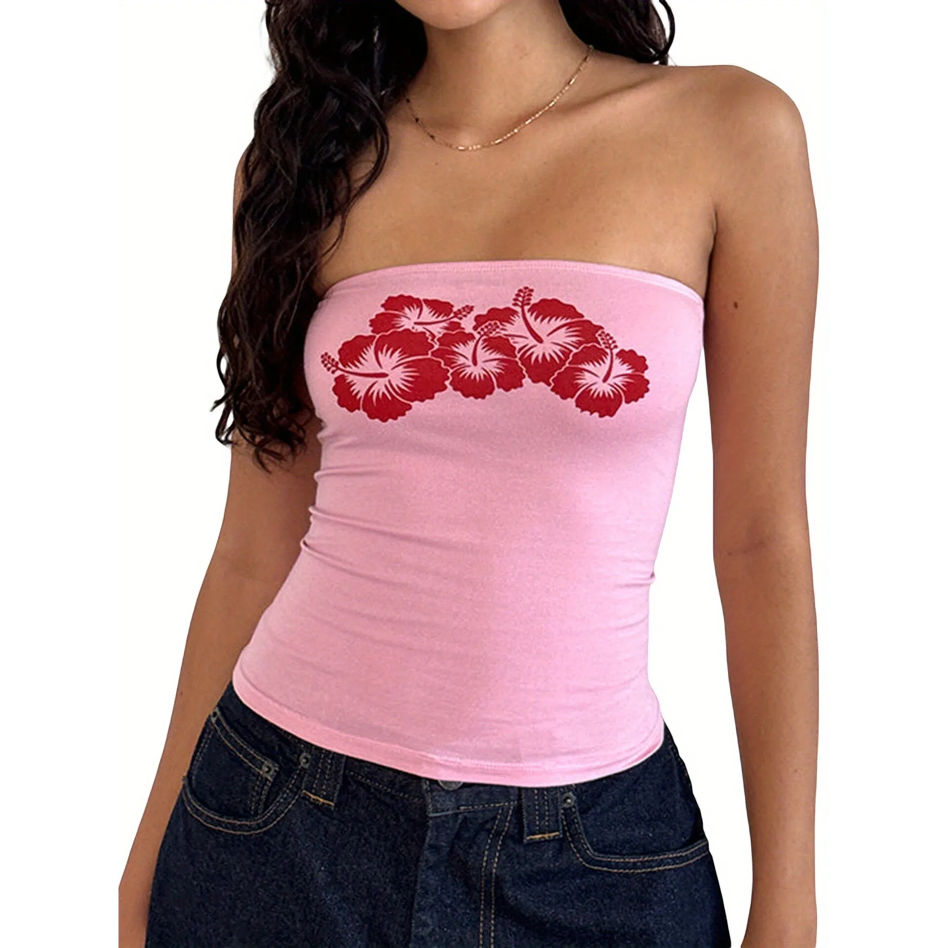 Y2K Print Crop Top Women's Floral Bustier Top Spring 2026 Fashion Outerwear Casual Sleeveless V-Neck Halter Neck Design
Y2K Print Crop Top Women's Floral Bustier Top Spring 2026 Fashion Outerwear Casual Sleeveless V-Neck Halter Neck Design