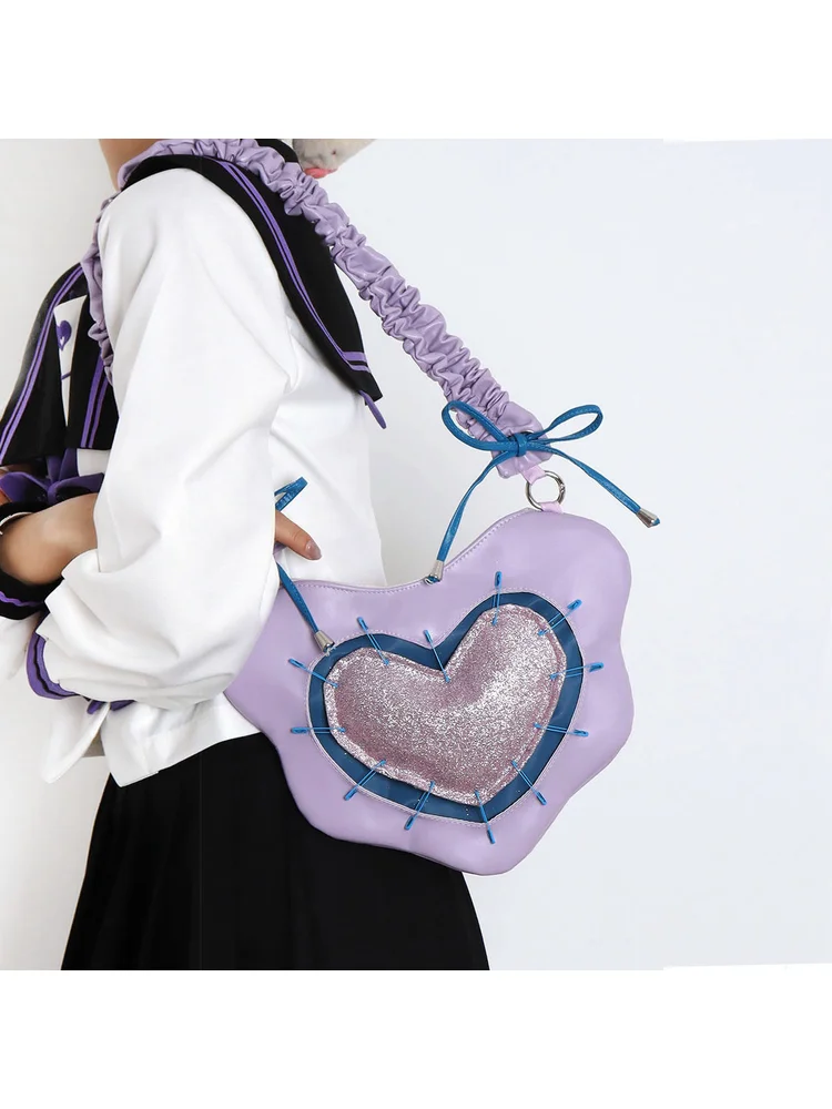 Fashion Creativity Lolita Girls Bag Romance Purple Pin Love Exquisite Bow Minimalist Silver Dating Shopping Elegant Shoulder Bag
Fashion Creativity Lolita Girls Bag Romance Purple Pin Love Exquisite Bow Minimalist Silver Dating Shopping Elegant Shoulder Bag