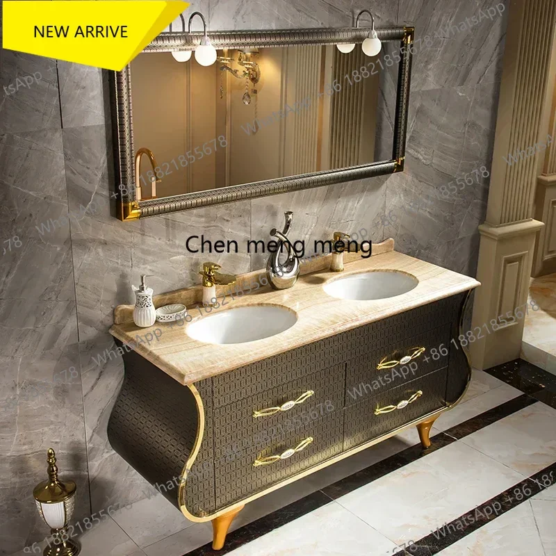 G153 Nordic Luxury Golden Bathroom Mirror Wall-mounted Modern Simple Ceramic Bathroom Cabinet Combo Furniture
G153 Nordic Luxury Golden Bathroom Mirror Wall-mounted Modern Simple Ceramic Bathroom Cabinet Combo Furniture