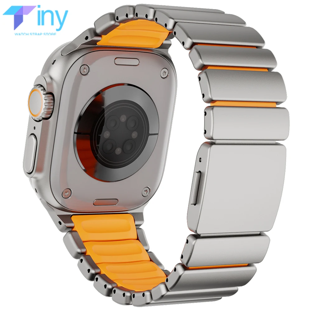 Нержавеющая сталь + силиконовый ремешок для Apple Watch Ultra 3/2 49 мм серии 11 10 46 мм 45 мм 44 мм Магнитный ремешок для Iwatch 9 8 7 6 SE 5
Нержавеющая сталь + силиконовый ремешок для Apple Watch Ultra 3/2 49 мм серии 11 10 46 мм 45 мм 44 мм Магнитный ремешок для Iwatch 9 8 7 6 SE 5
