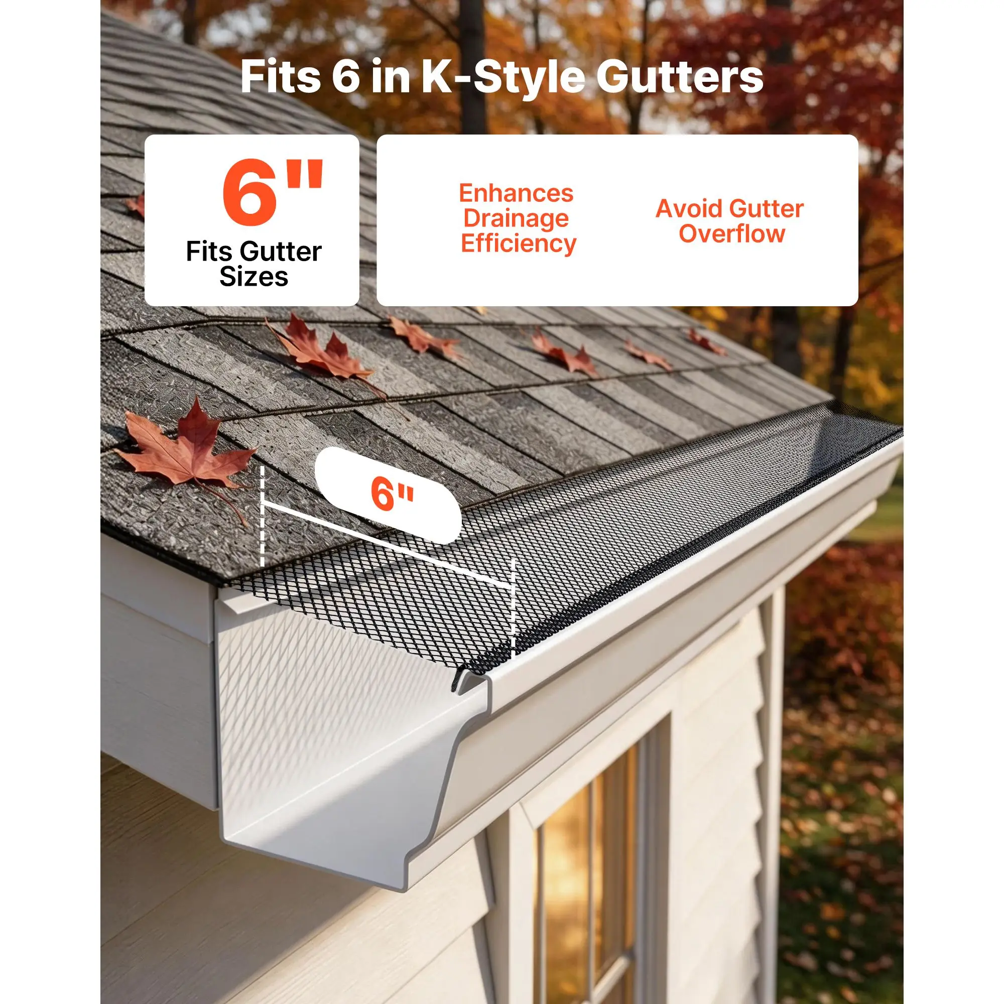 Gutter Guard, 6 in Powder-Coated Steel Gutter Screen, Heavy-Duty 75 ft Length, 0.04 in Thickness, Leaf Guard for Debris and
Gutter Guard, 6 in Powder-Coated Steel Gutter Screen, Heavy-Duty 75 ft Length, 0.04 in Thickness, Leaf Guard for Debris and