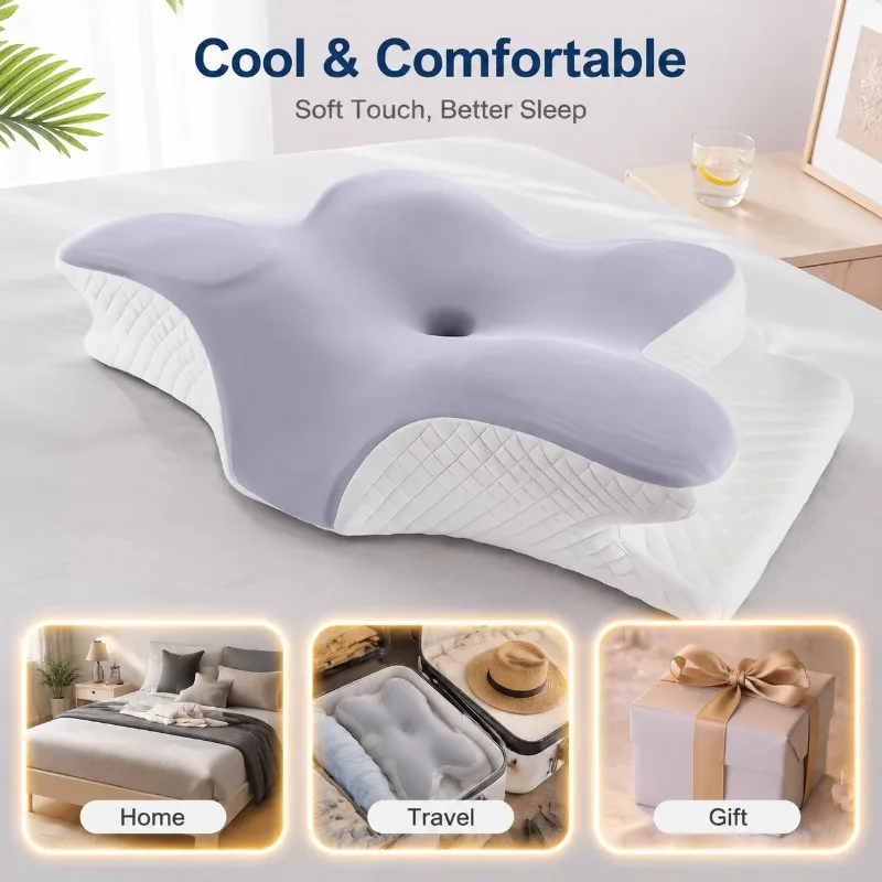 Butterfly Memory Foam Pillow Slow Rebound Cervical Support Core Sleep Aid Cushion Soft Bedding for Adult Night Rest Relaxation
Butterfly Memory Foam Pillow Slow Rebound Cervical Support Core Sleep Aid Cushion Soft Bedding for Adult Night Rest Relaxation