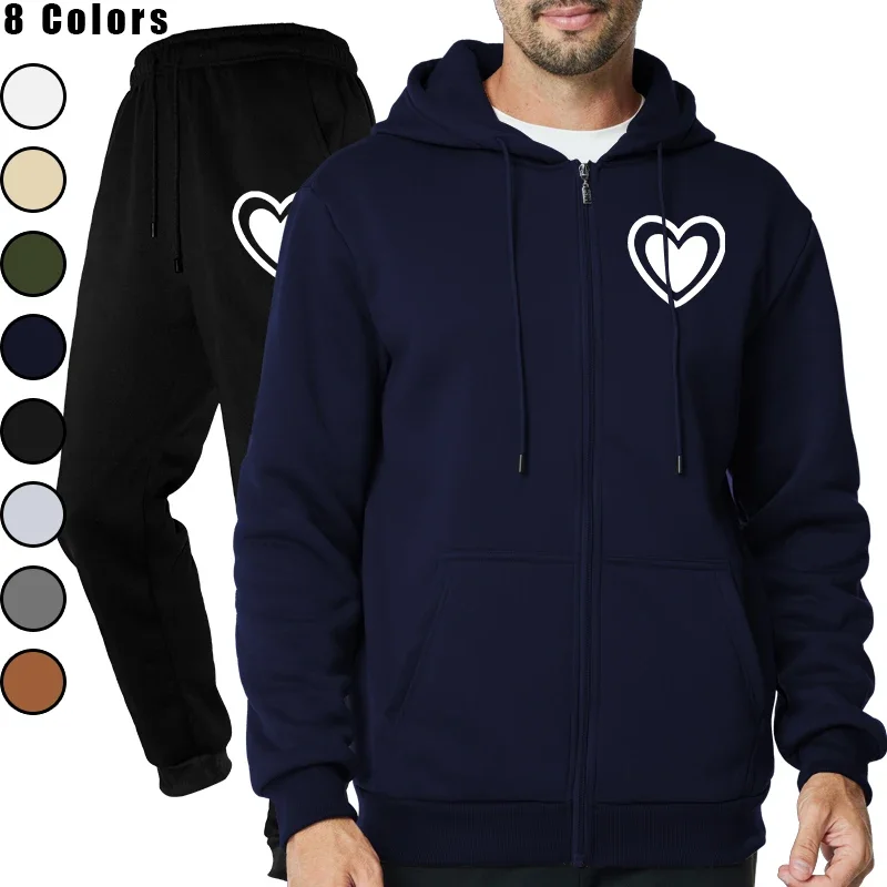 Зимняя и осенняя модная брендовая мужская полосатая толстовка с длинными рукавами и длинными брюками на молнии для спорта и отдыха, одежда для бега
Зимняя и осенняя модная брендовая мужская полосатая толстовка с длинными рукавами и длинными брюками на молнии для спорта и отдыха, одежда для бега