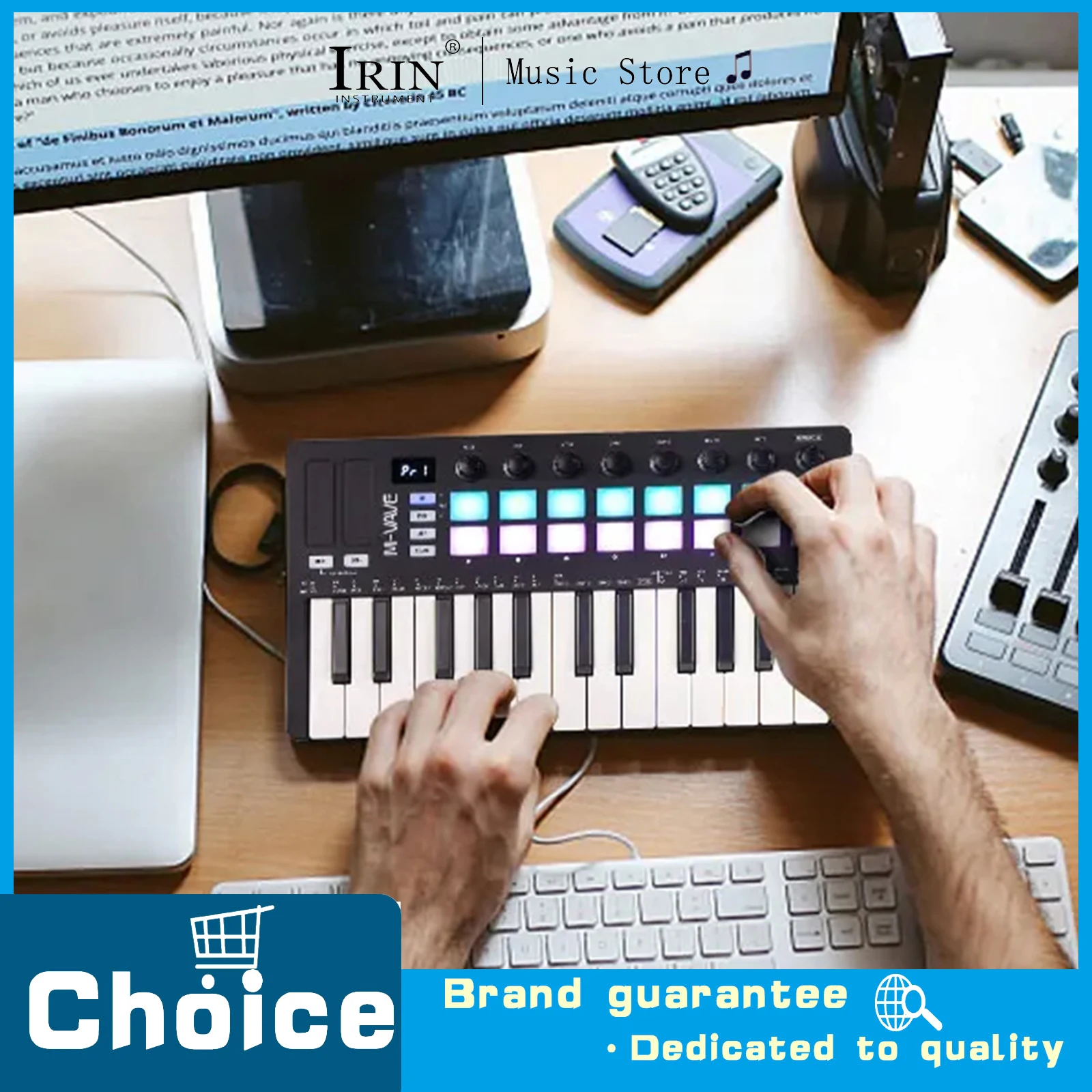 M-VAVE MIDI Pad Controller Keyboard USB 25 Key Mini RGB Drum Pads 8 Knobs and Music Production Software Included Striking Pad
M-VAVE MIDI Pad Controller Keyboard USB 25 Key Mini RGB Drum Pads 8 Knobs and Music Production Software Included Striking Pad