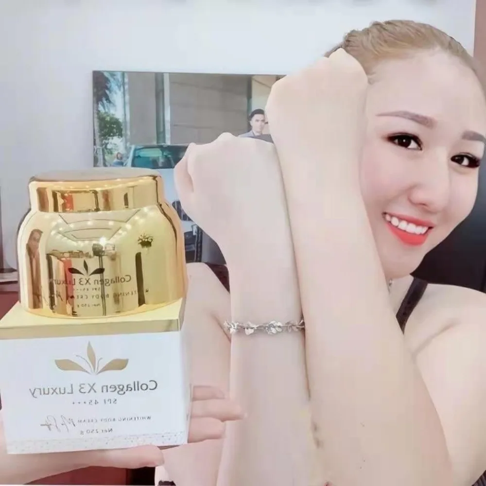 250g Kem Duong Trang Da Body Men A Chinh Hang Xin BODY CREAM COLLAGEN X3 VERSION LUXURY
250g Kem Duong Trang Da Body Men A Chinh Hang Xin BODY CREAM COLLAGEN X3 VERSION LUXURY