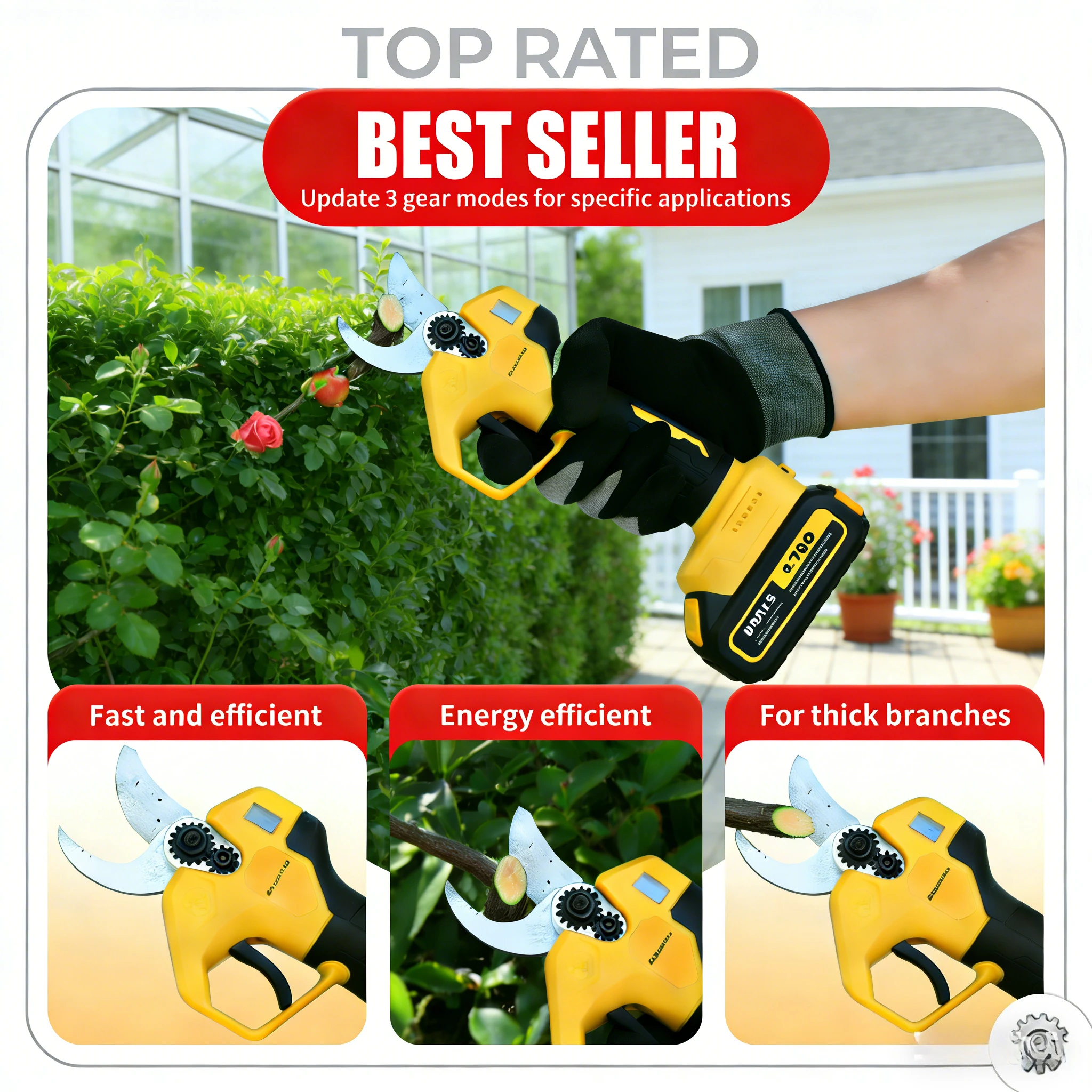 SuperPan Electric Pruning Shears Electric Scissors Gears for Tree Care Garden Pruner Pruning Shears for dewalt 18V battery pin
SuperPan Electric Pruning Shears Electric Scissors Gears for Tree Care Garden Pruner Pruning Shears for dewalt 18V battery pin