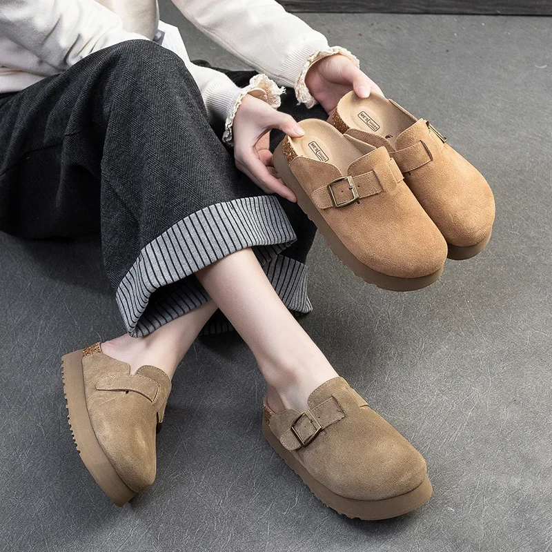 Birkenstoks Shoes Women Leather Slippers Handmade Genuine Leather Mules Shoes for Ladies Soft Flat Heels Women 2025 Spring
Birkenstoks Shoes Women Leather Slippers Handmade Genuine Leather Mules Shoes for Ladies Soft Flat Heels Women 2025 Spring